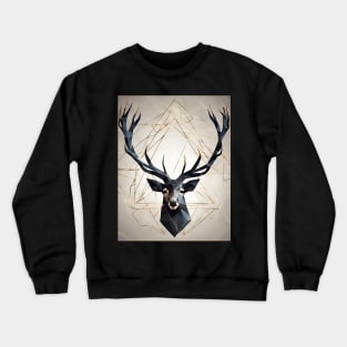 The Geometric Stag: A Symbol of Strength and Beauty Crewneck Sweatshirt